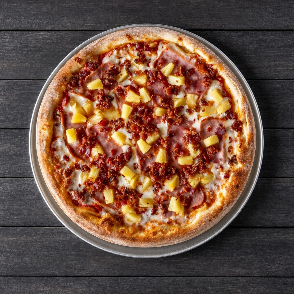 (14in) Hawaiian Pizza.