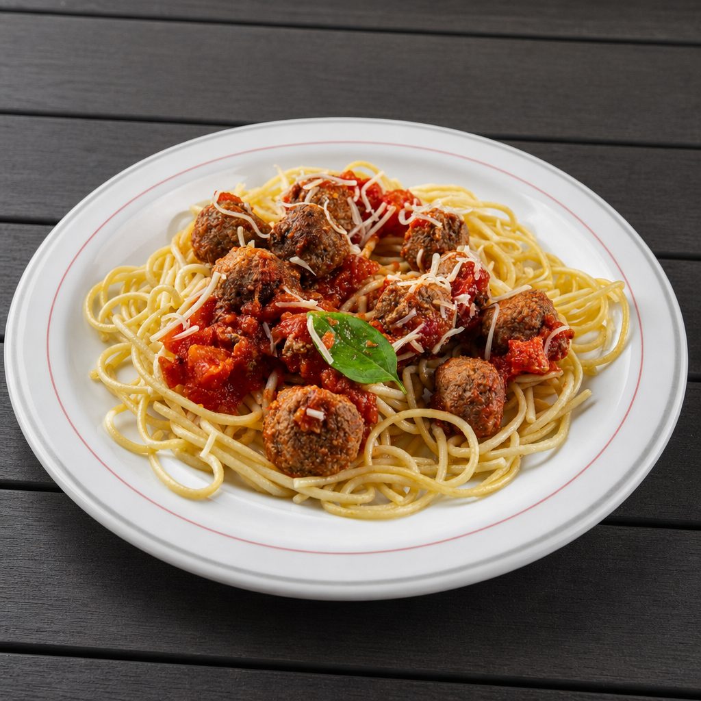 Spaghetti With 1 Meatball.