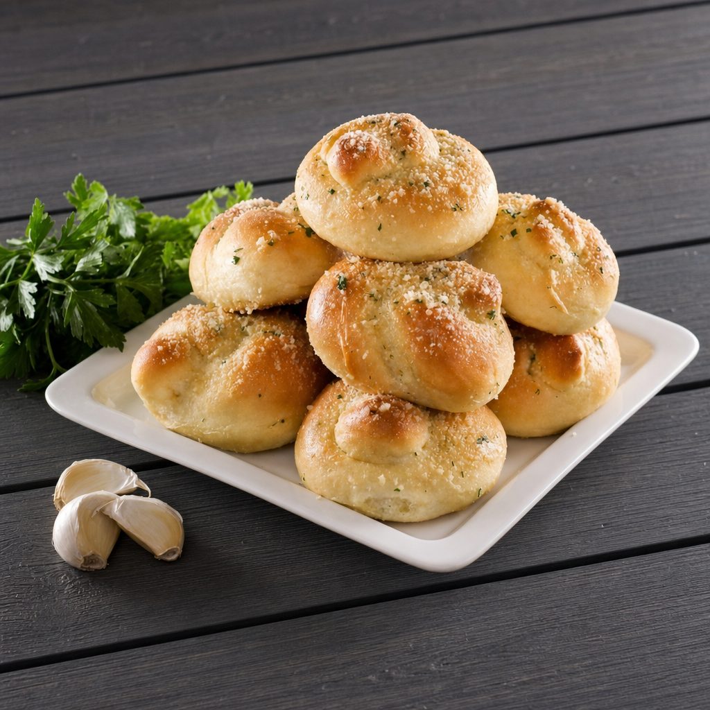 Freshly Baked Garlic Rolls.