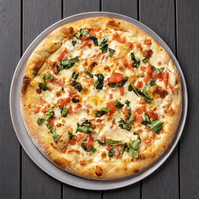 (16in) Caprese Pizza.