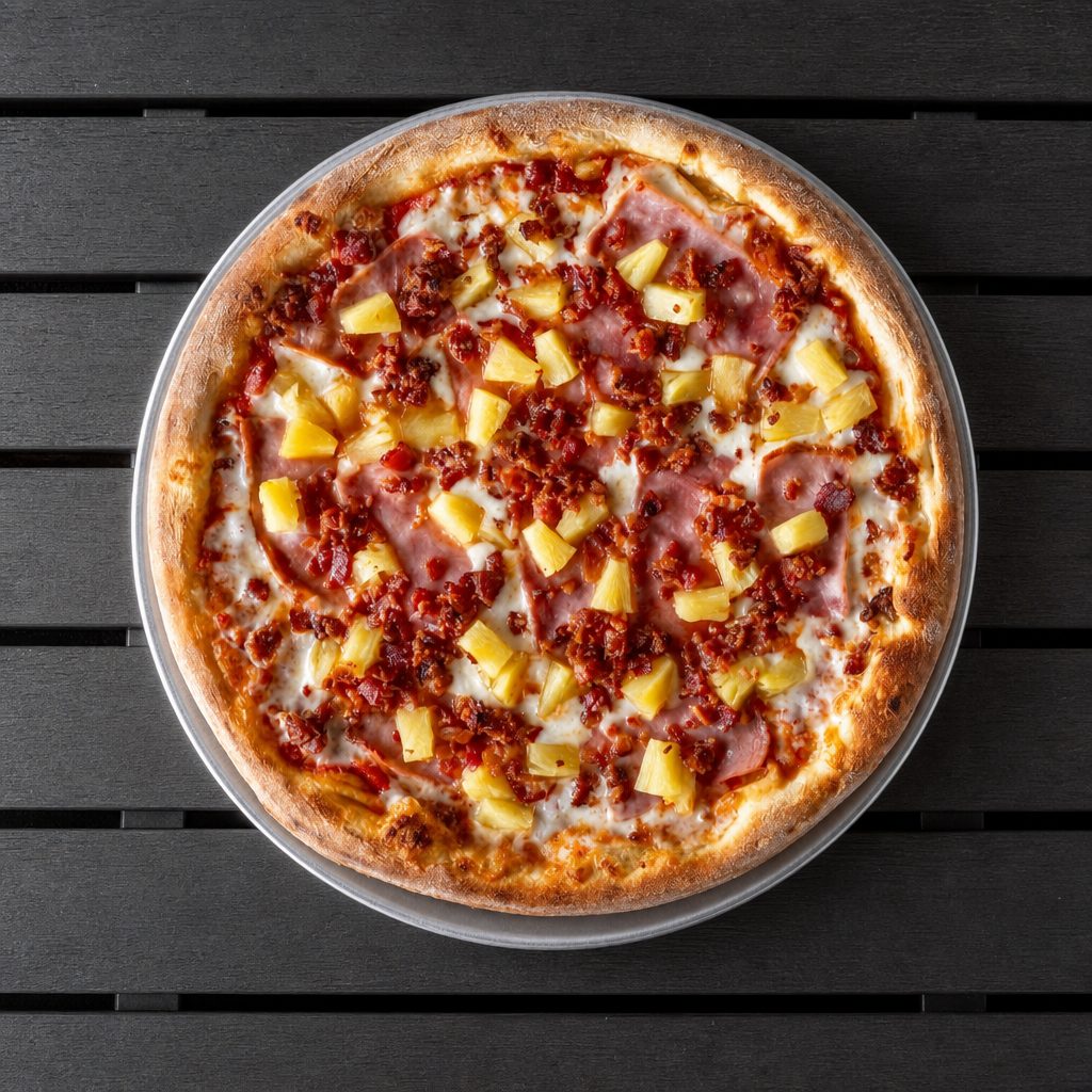 (16in) Hawaiian Pizza.