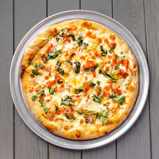 (16in) Caprese Pizza.