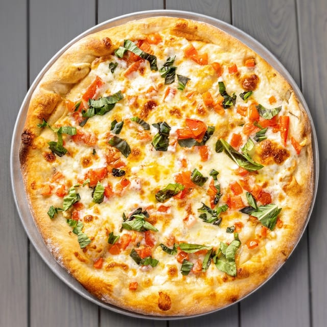 (14in) Caprese Pizza.