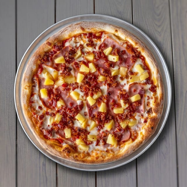 (16in) Hawaiian Pizza.